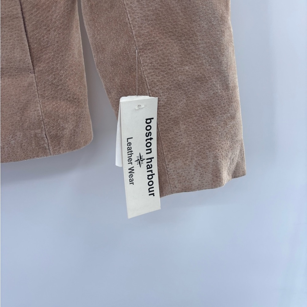 Boston Harbour Women's Tan Leather Suede Jacket Size Small - Picture 5 of 6